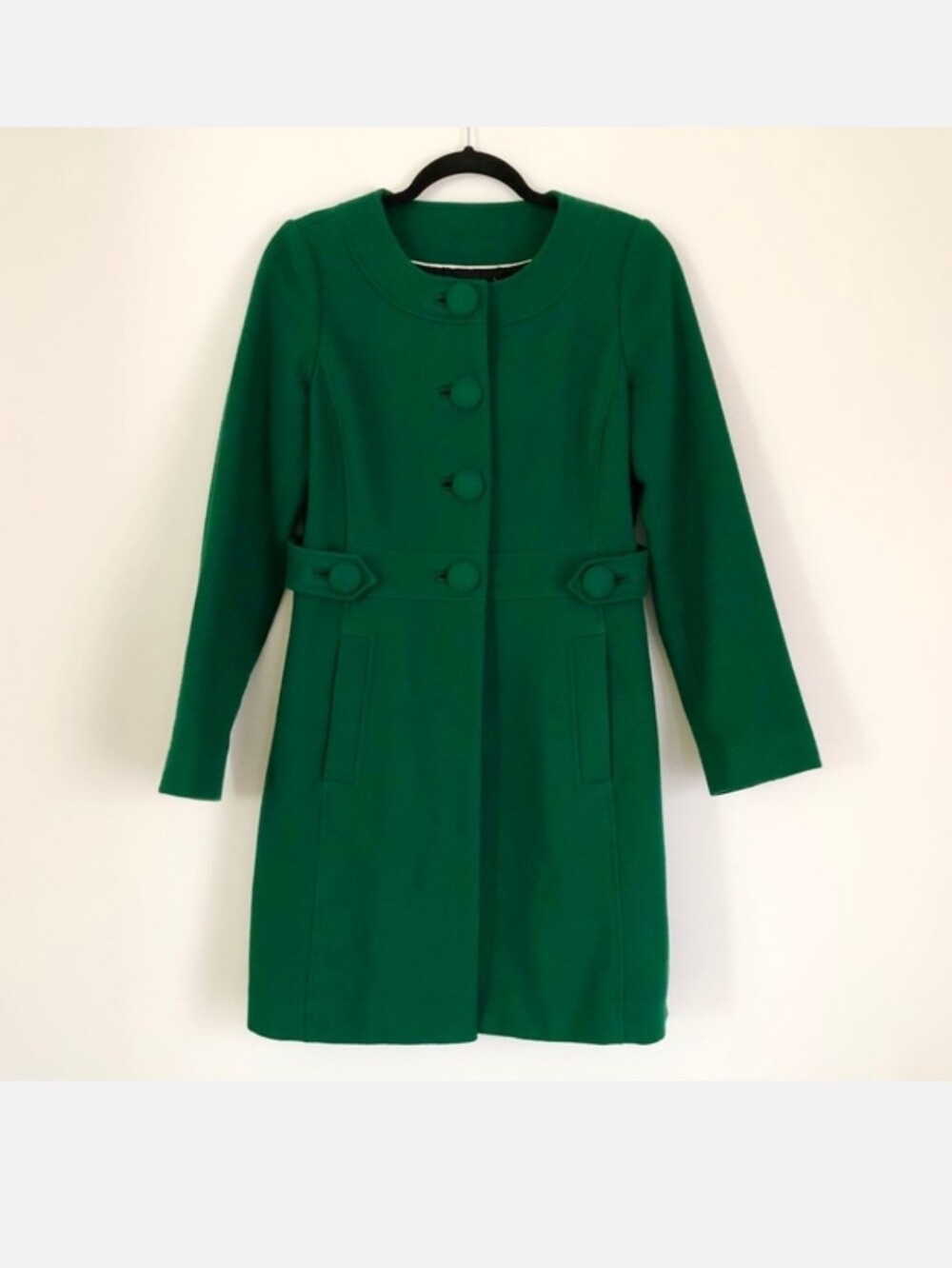 Banana Republic Single Breasted Wool Coat| Size XS | Green |